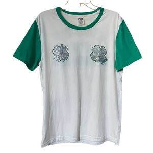 Victoria's Secret Kiss Me I'm Irish-ish St. Patricks Day Shamrock Sparkly Rare